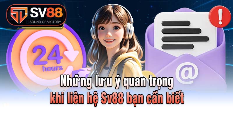 Những lưu ý quan trọng khi liên hệ Sv88 bạn cần biết